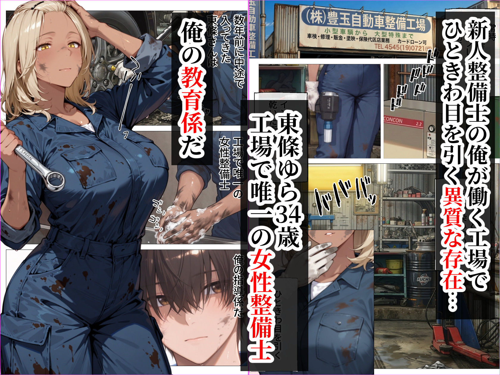 整備工場の爆乳ギャル先輩が実はエロ配信者だった話 〜新人整備士の俺だけが知る彼女の秘密〜 サンプル画像3