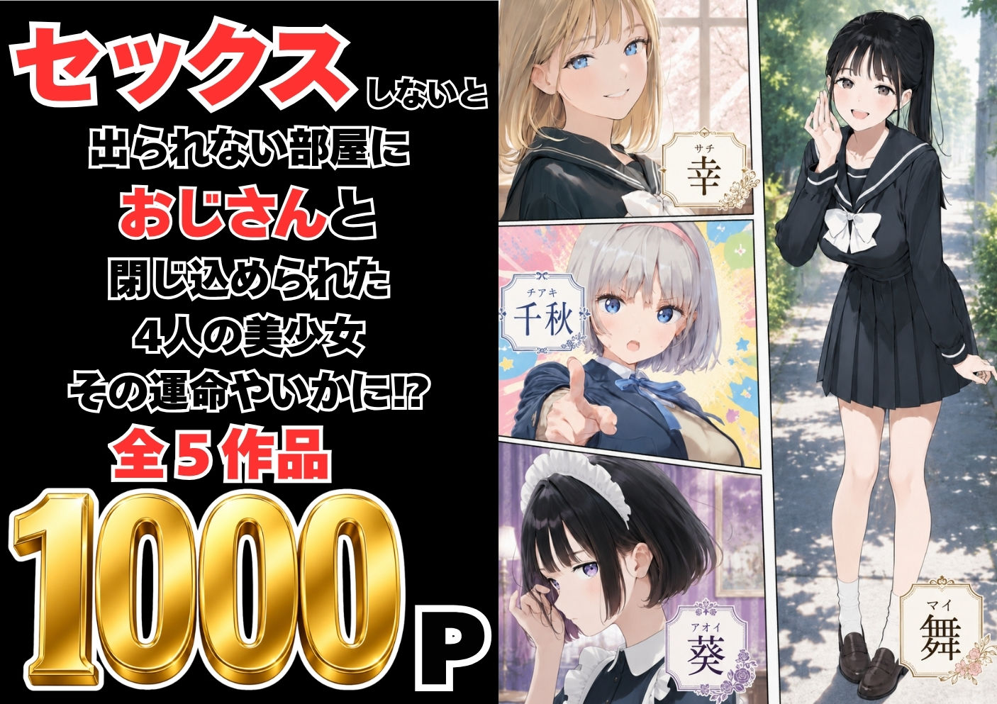【総集編】おじさんとセックスしないと出られない部屋全5作品 サンプル画像2