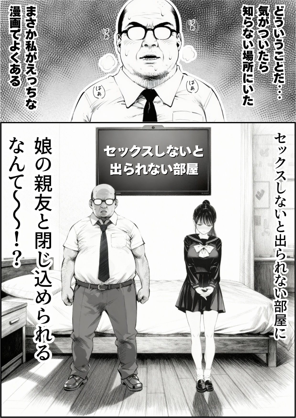 セックスしないと出られない部屋に娘の親友と閉じ込められたんだが・・・ サンプル画像2