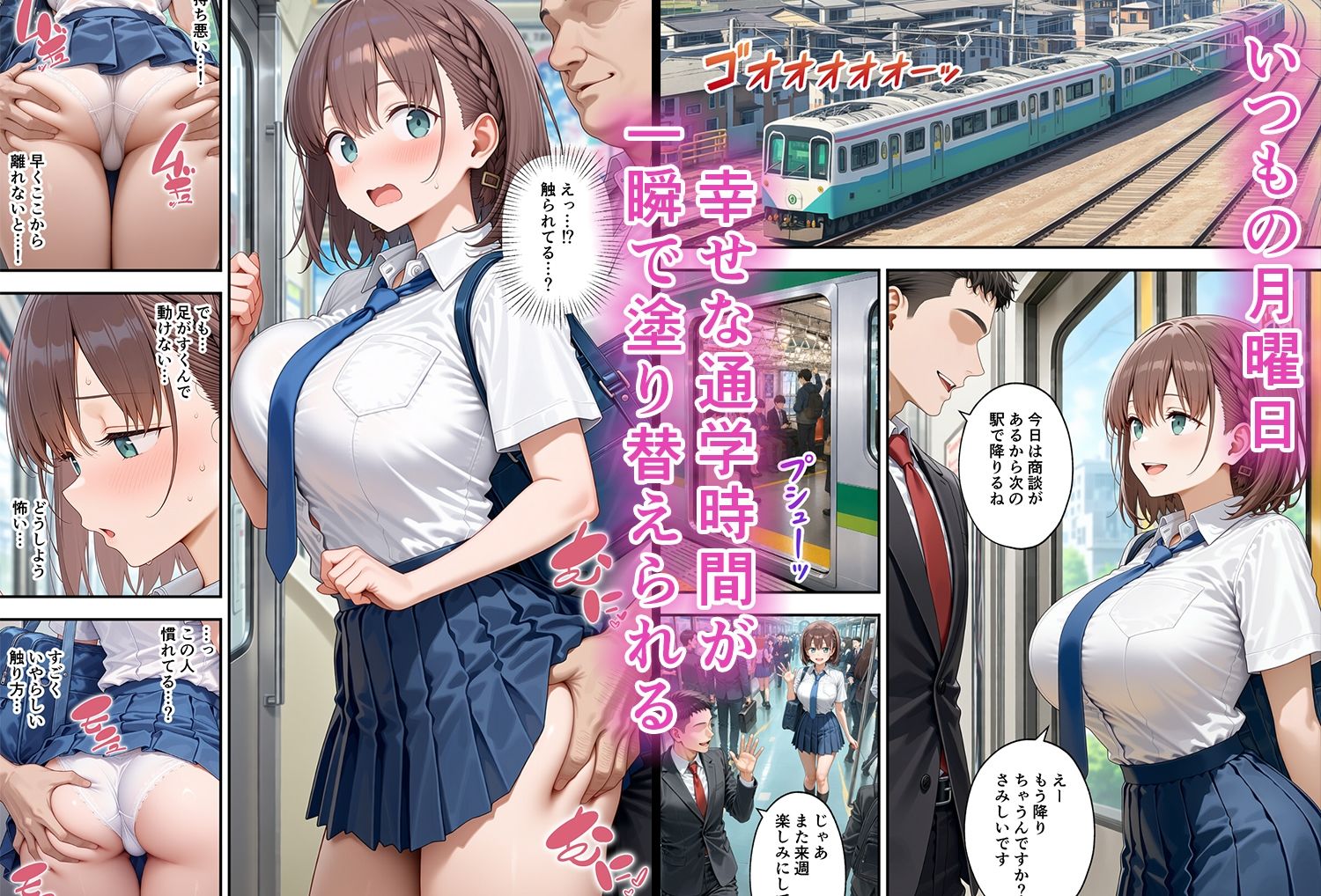 たわわ女子、痴●に堕とされ寝取られる サンプル画像2